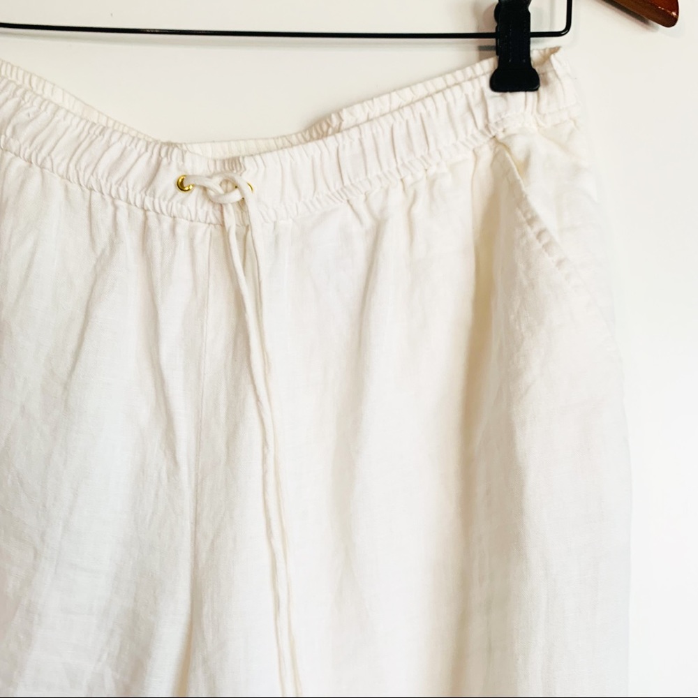 MICHAEL Michael Kors White Linen Wide Leg Pant - Picture 3 of 8
